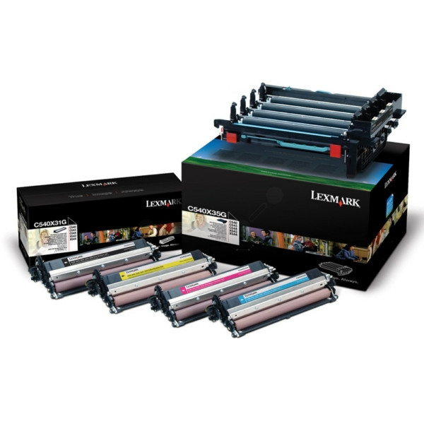 Original Kit de tambor Lexmark 00C540X74G negro cyan magenta amarillo