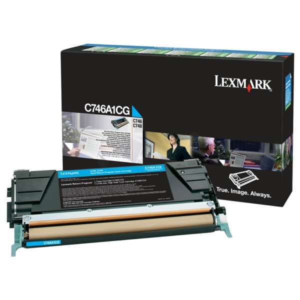 Original Tóner cian Lexmark 00C746A1CG cyan