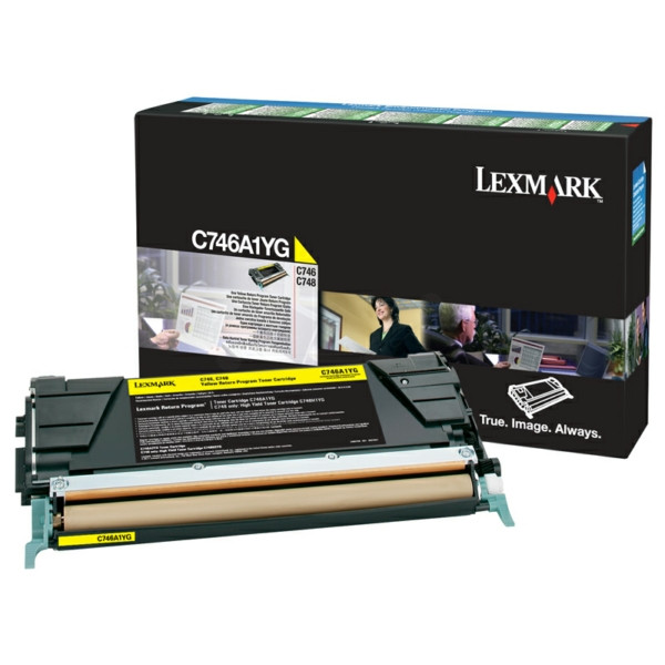 Original Tóner amarillo Lexmark 00C746A1YG amarillo