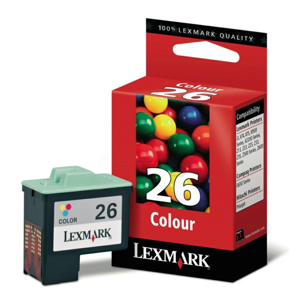 Original Cartucho con cabezal de impresión color Lexmark 10N0026E/26 color