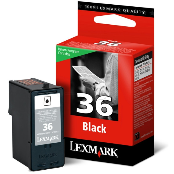 Original Cartucho con cabezal de impresión negro Lexmark 18C2130E/36 negro