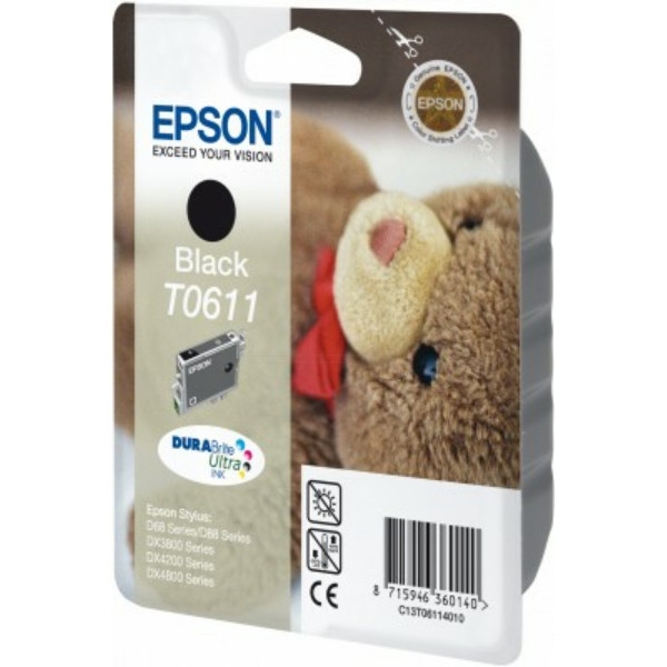 Original Cartucho de tinta negro Epson 6114010/T0611 negro