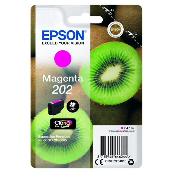 Original Cartucho de tinta magenta Epson C13T02F34010/202 magenta