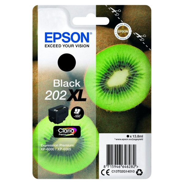 Original Cartucho de tinta negro Epson C13T02G14010/202XL negro