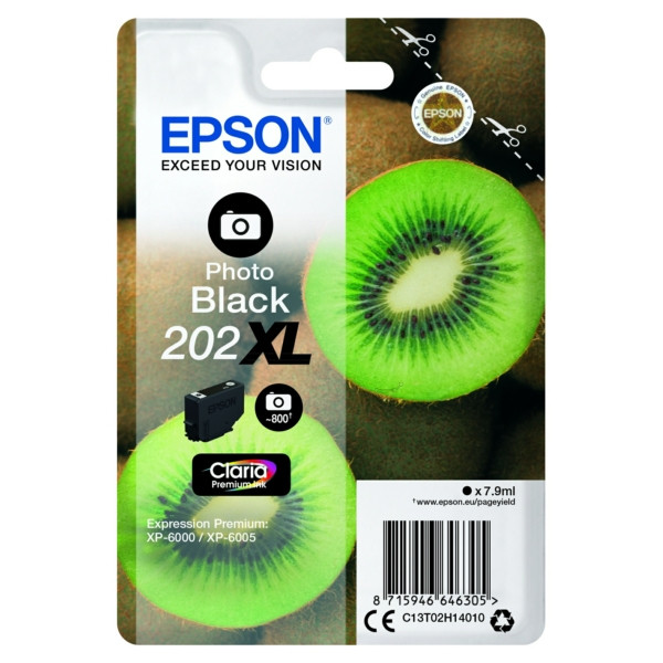 Original Cartucho de tinta negro claro Epson C13T02H14010/202XL photonegro