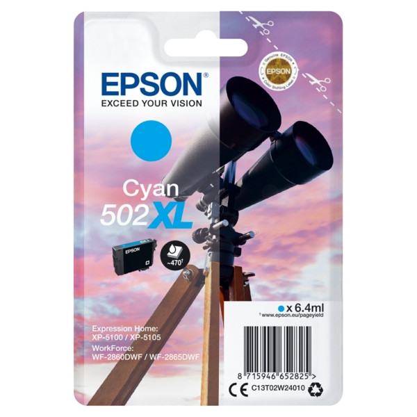 Original Cartucho de tinta cian Epson C13T02W24010/502XL cyan