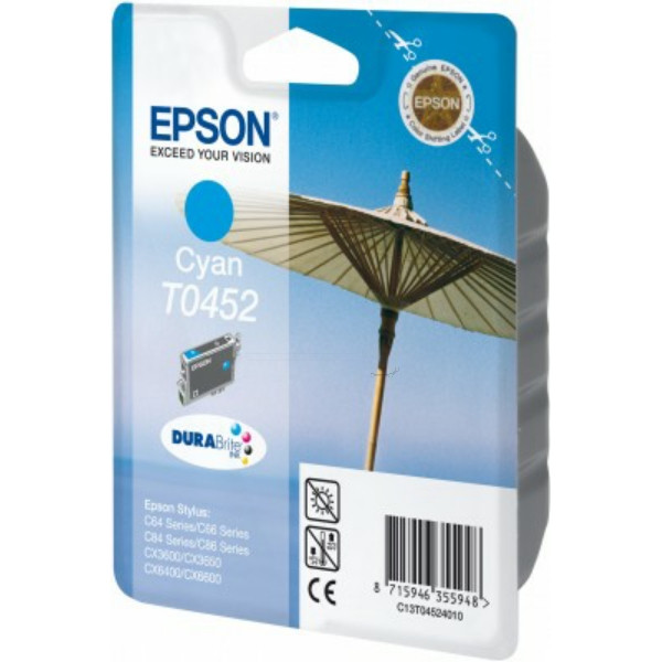 Original Cartucho de tinta cian Epson C13T04524010/T0452 cyan