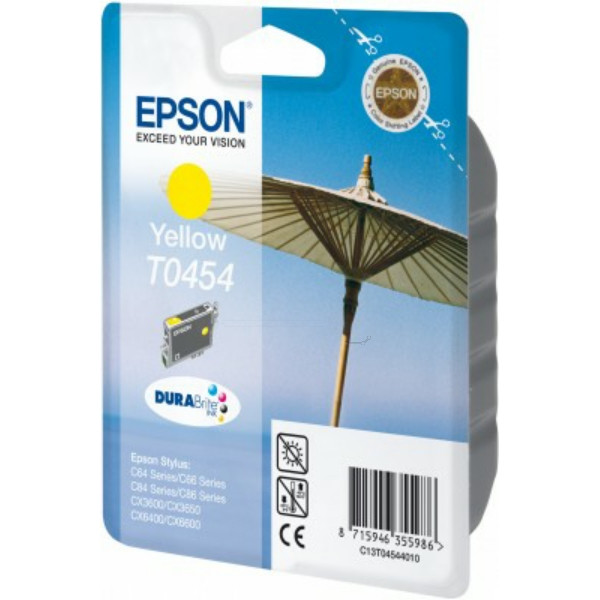 Original Cartucho de tinta amarillo Epson C13T04544010/T0454 amarillo