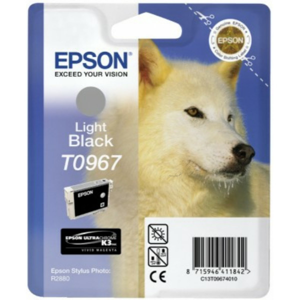 Original Tintenpatrone schwarz hell Epson C13T09674010/T0967 schwarz