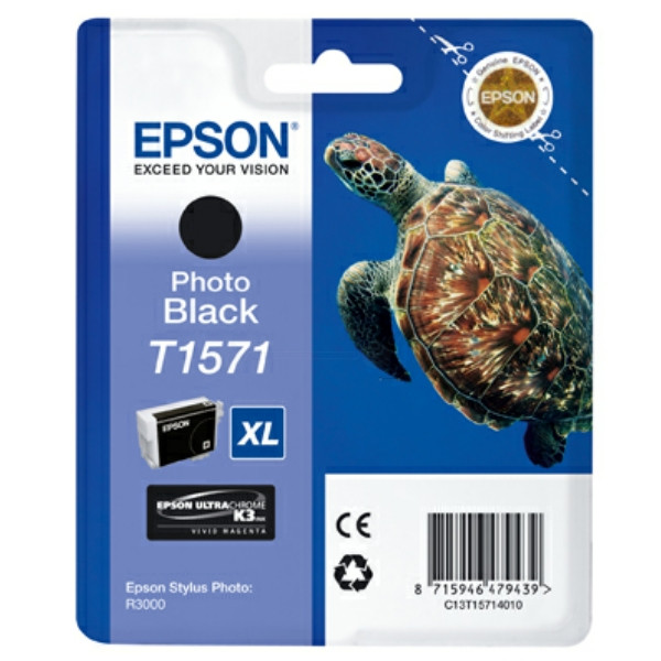 Original Tintenpatrone schwarz Epson C13T15714010/T1571 schwarz foto