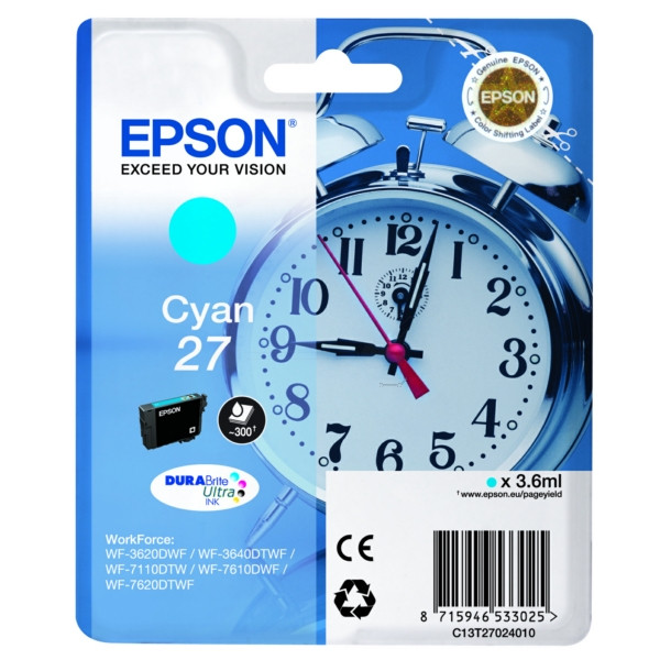 Original Cartucho de tinta cian Epson C13T27024010/27 cyan