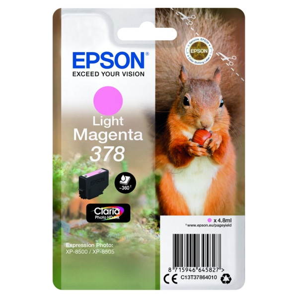 Original Cartucho de tinta magenta claro Epson C13T37864010/378 photomagenta