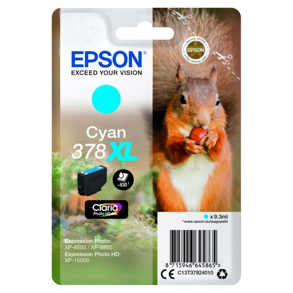 Original Cartucho de tinta cian Epson C13T37924010/378XL cyan