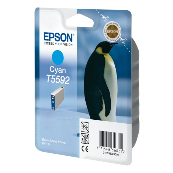 Original Cartucho de tinta cian Epson C13T55924010/T5592 cyan