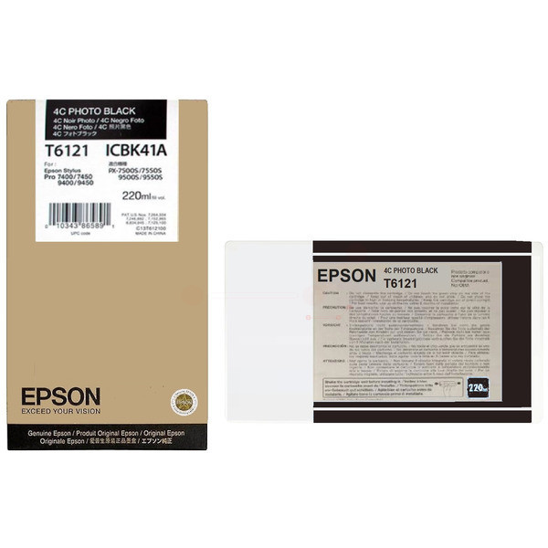 Original Cartucho de tinta negro claro Epson C13T612100/T6121 photonegro