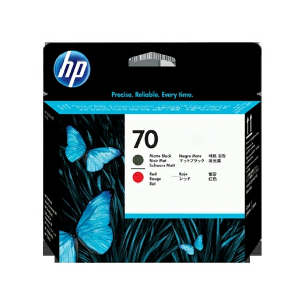 Original Cabezal de impresión negro mate HP C9409A/70 negromatte rojo