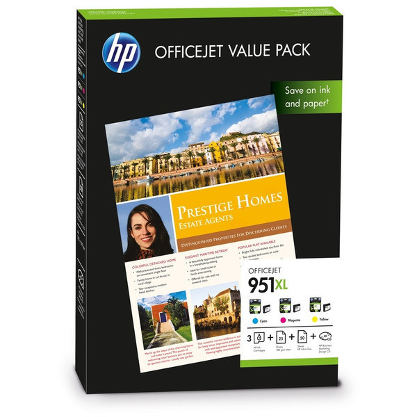 Original Cartucho de tinta multi pack HP CR712AE/951XL cyan magenta amarillo