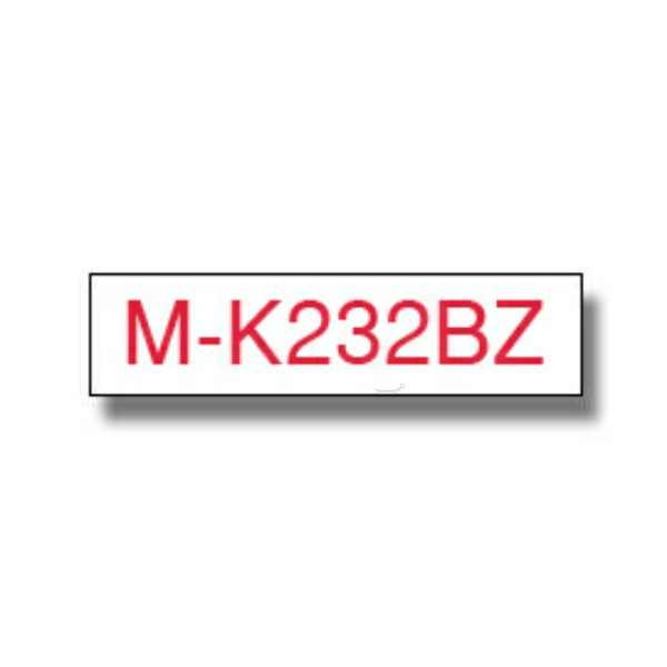 Original P-Touch Cinta entintada Brother MK232BZ rojo blanco