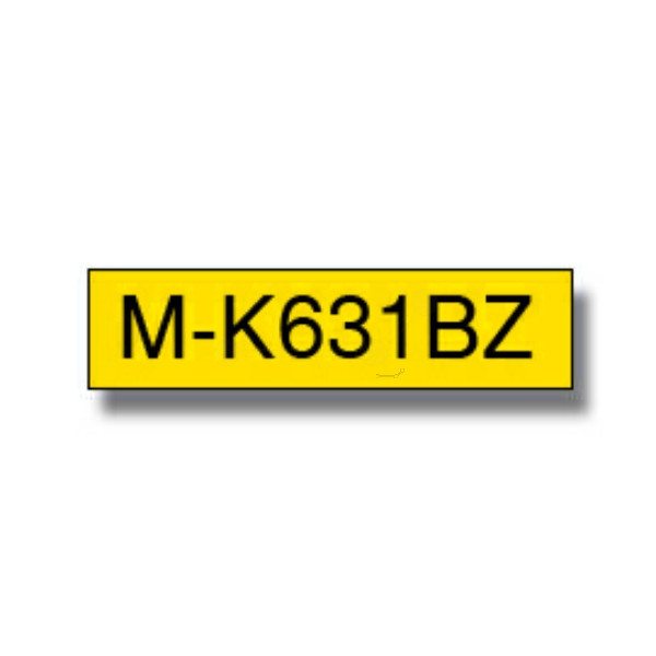 Original P-Touch Cinta entintada Brother MK631BZ negro amarillo