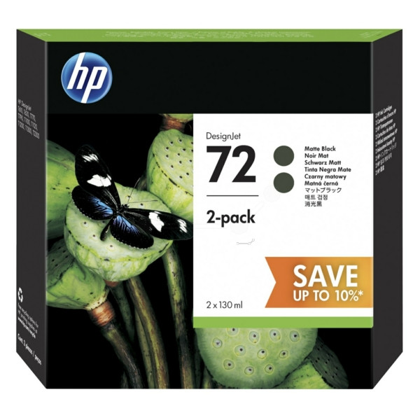 Original Cartucho de tinta negro mate HP P2V33A/72 negromatte