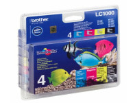 Original Cartucho de tinta multi pack Brother LC1000VALBPDR negro cyan magenta amarillo