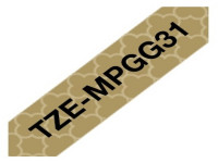 Original P-Touch Cinta entintada Brother TZEMPGG31 negro gold