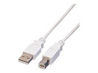 VALUE USB 2.0 Kabel Typ A-B weiss 1,8m