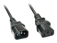 LINDY 3m IEC-Netzverlaengerungskabel C14 an C13