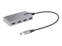 STARTECH.COM 4-Port USB Hub USB 3.0 5Gbps Bus Powered USB-A to 4xA w/ Optional Auxiliary Power Portable Laptop USB Hub 1ft/30cm