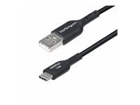 STARTECH.COM 1m USB-A auf USB-C Ladekabel USB-A auf Typ-C Schnellladekabel 3A USB 2.0 Datenubertragung Schwarz