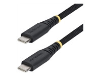 STARTECH.COM 2m USB-C Ladekabel 60W 3A PD Zweischichtige geflochtene Nylon-TPE-Hulle Robustes USBC Laptop-Handy Ladekabel USB 2.0
