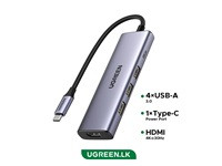 UGREEN CM511 5-in-1 USB-C Hub 1x HDMI 4K 3x USB-A 3.0 1x USB-C PD 100W
